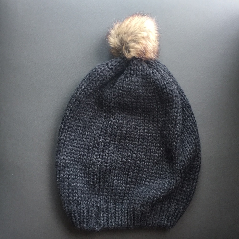 Beanie with pom-pom